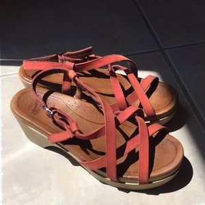 Dansko Red Strappy Sandals